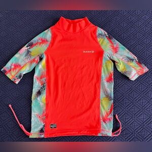 🏄🏻♀️ Olian Kids Swim Rash Guard - Orange Multicolor Size 8